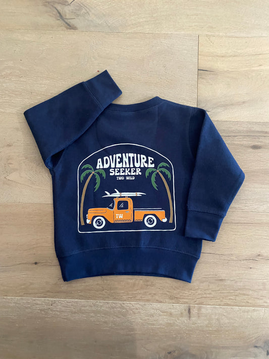 Adventure awaits crewneck