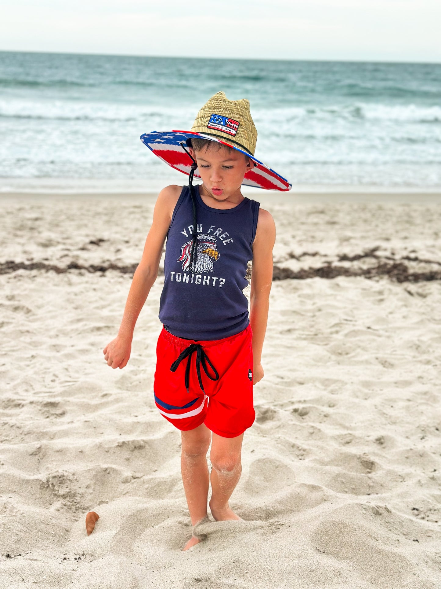 American swim trunk