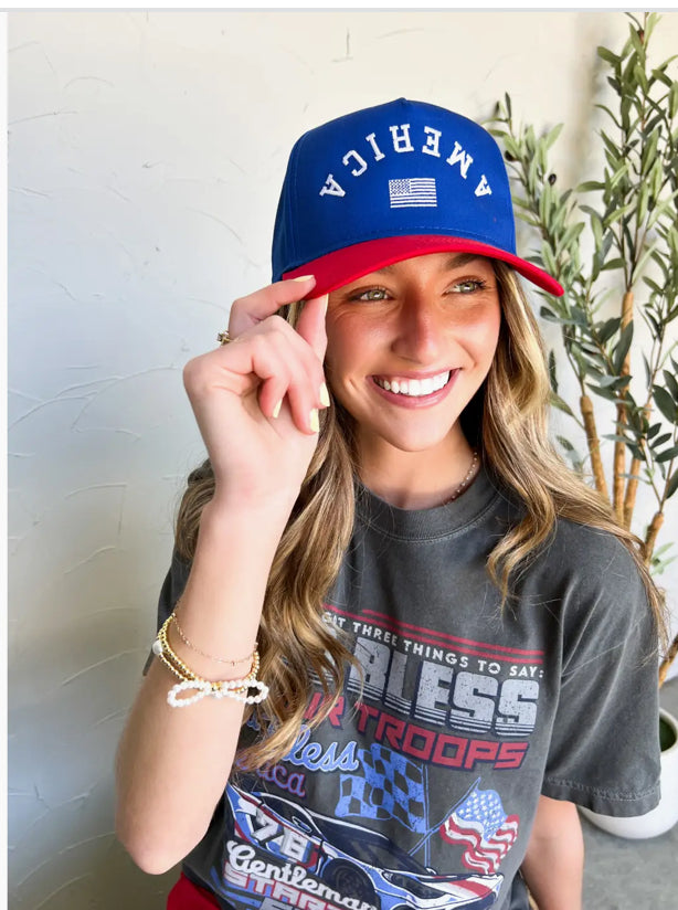 Upside down america hat