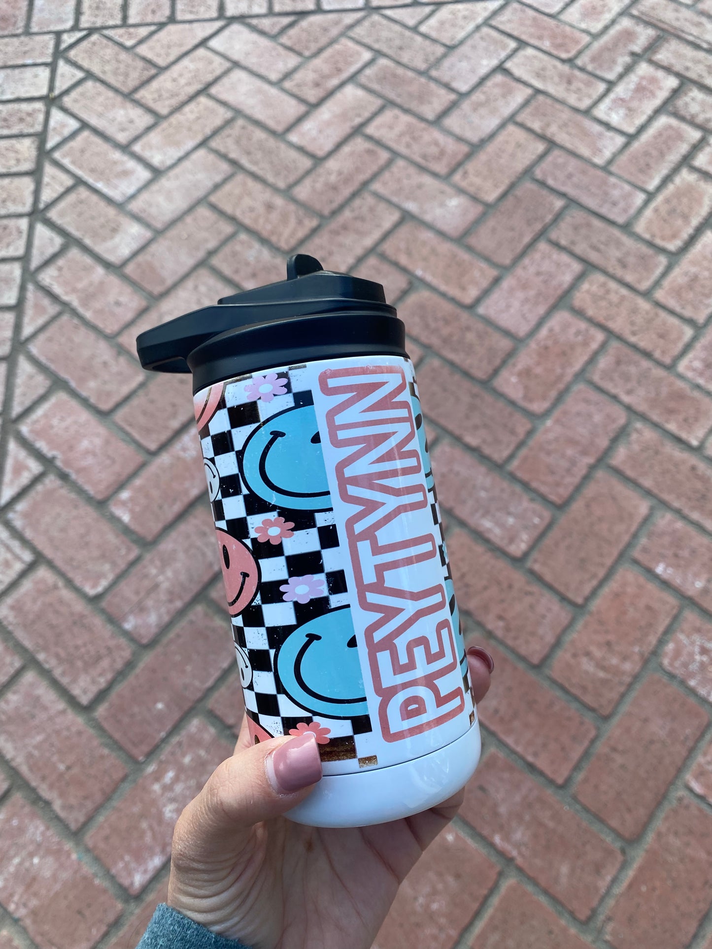 Checkered girl tumbler