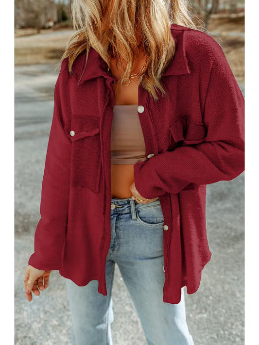 Red relaxed jacket
